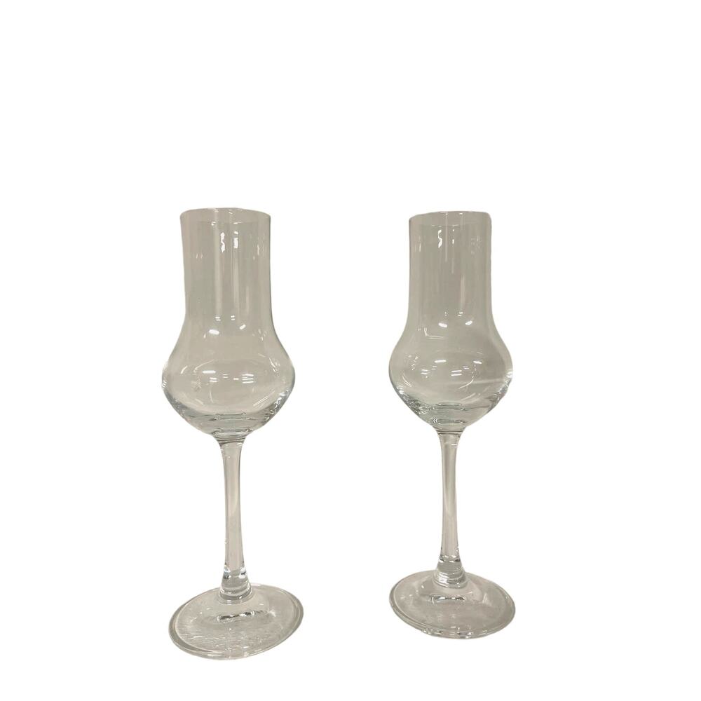 Nachtmann Crystal Clear Set of 2 Sherry Goblets Sweet Wine Glasses